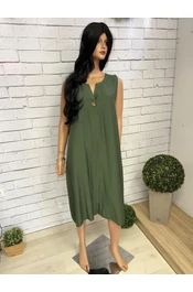 Arany dísz gombos khaki ruha