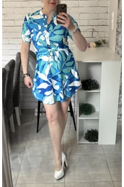 Ingruha mintás- kék árnyalatokban